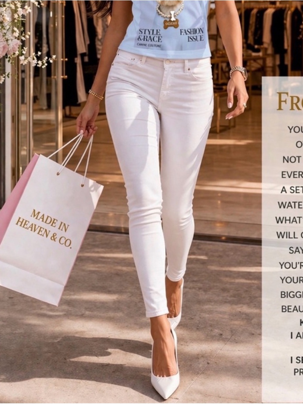 High-Rise White Skinny Jeans for Women